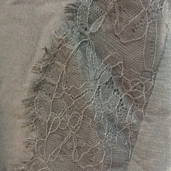 Calvin Klein sleeveless lace top. Soft blue gray hue. Pretty lace. Comfy soft. - Picture 3 of 7